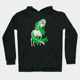 Green Amanita Muscaria (Fly Agaric) Mushroom Unicorn Hoodie